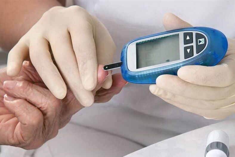 take a blood sample to measure sugar in diabetes